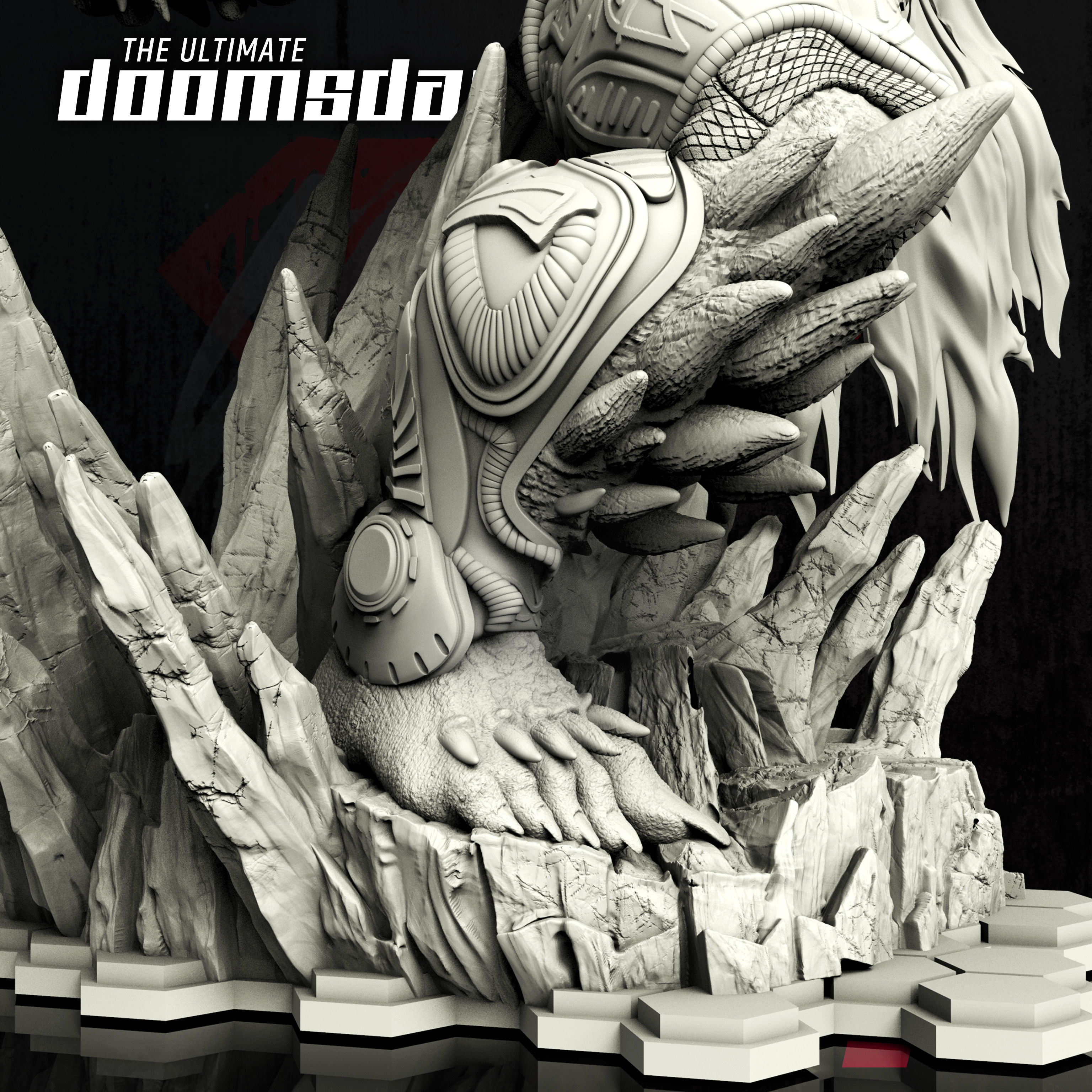 B3DSERK March Term Doomsday 3d Sculpture tested for printing 3D print model_5