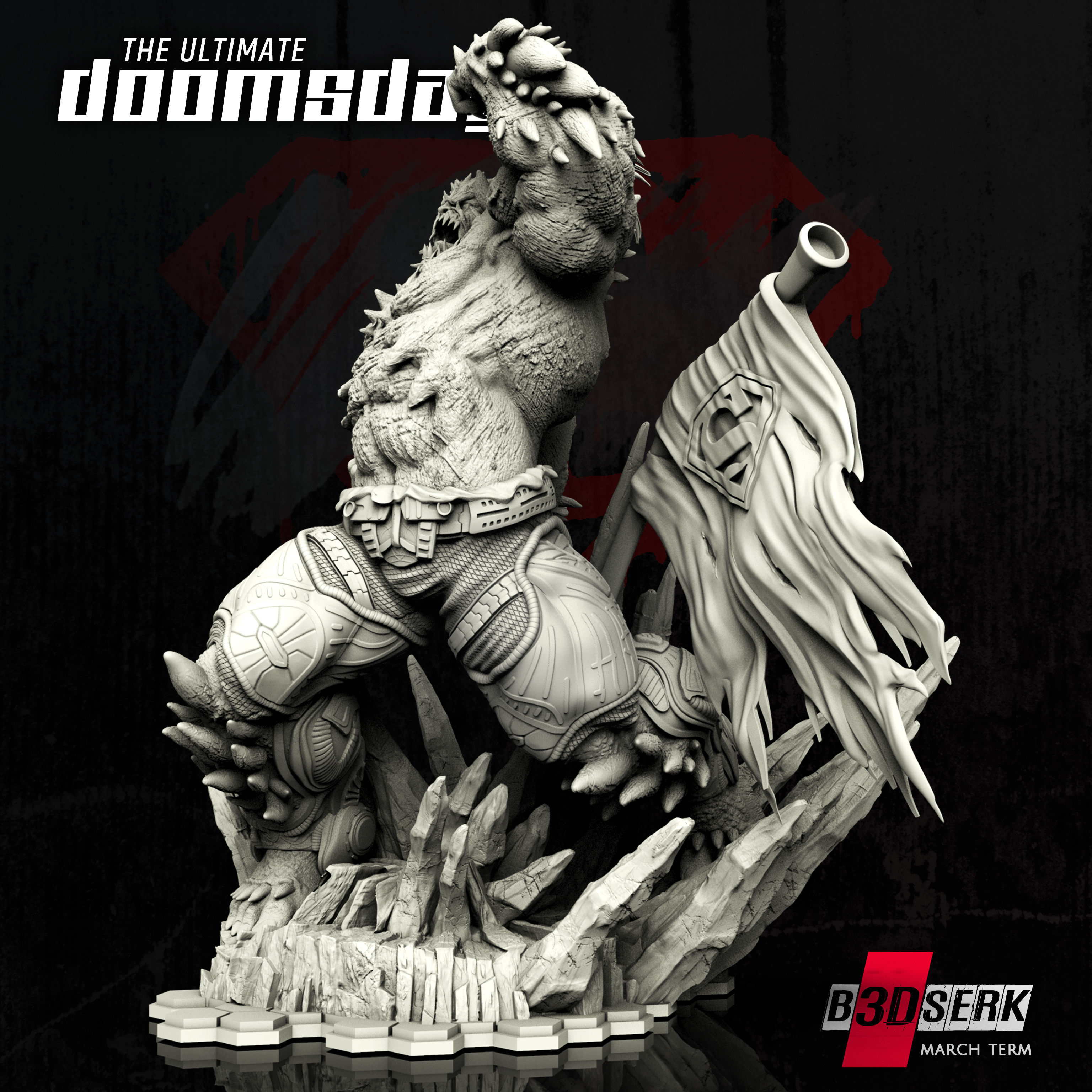 B3DSERK March Term Doomsday 3d Sculpture tested for printing 3D print model_8