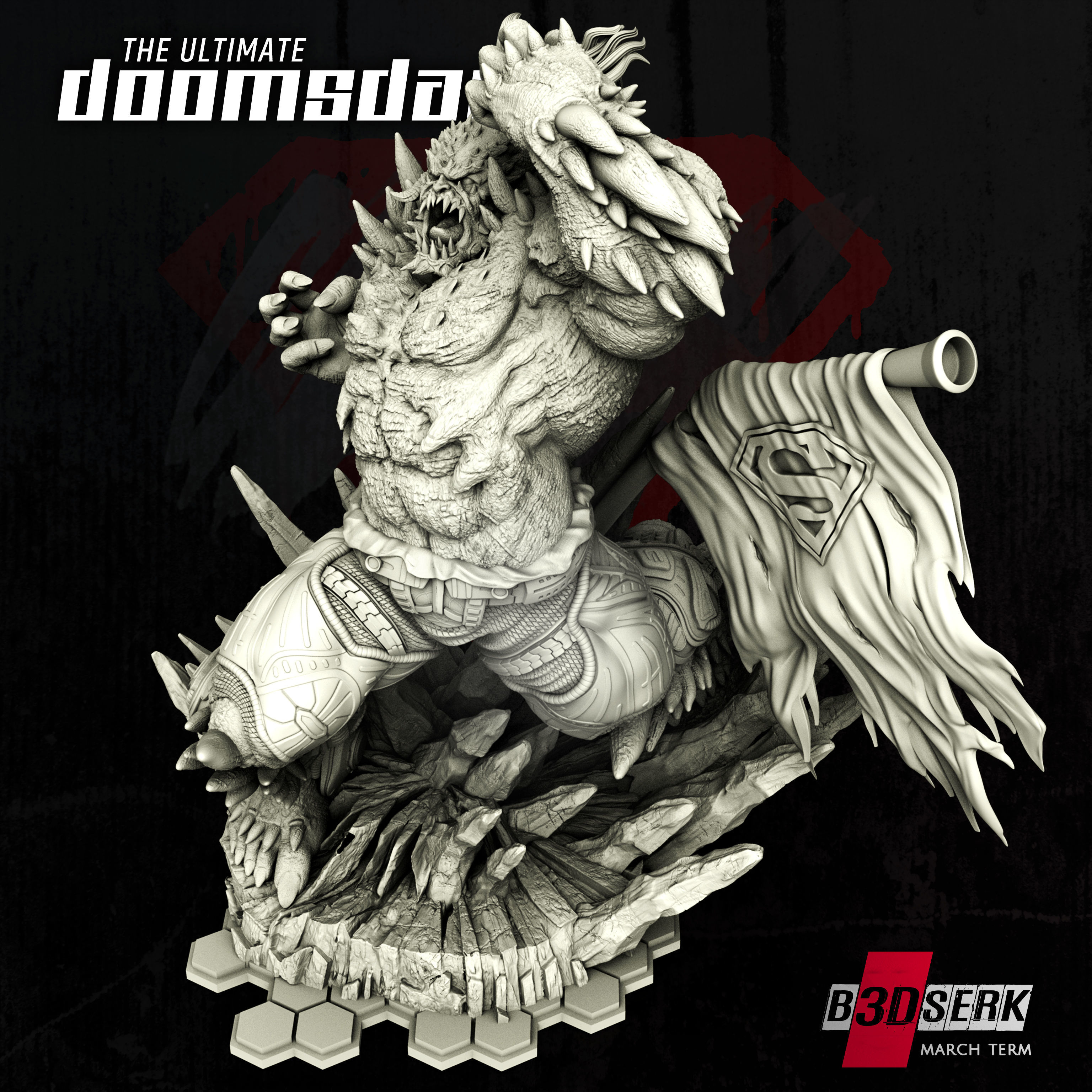 B3DSERK March Term Doomsday 3d Sculpture tested for printing 3D print model_1
