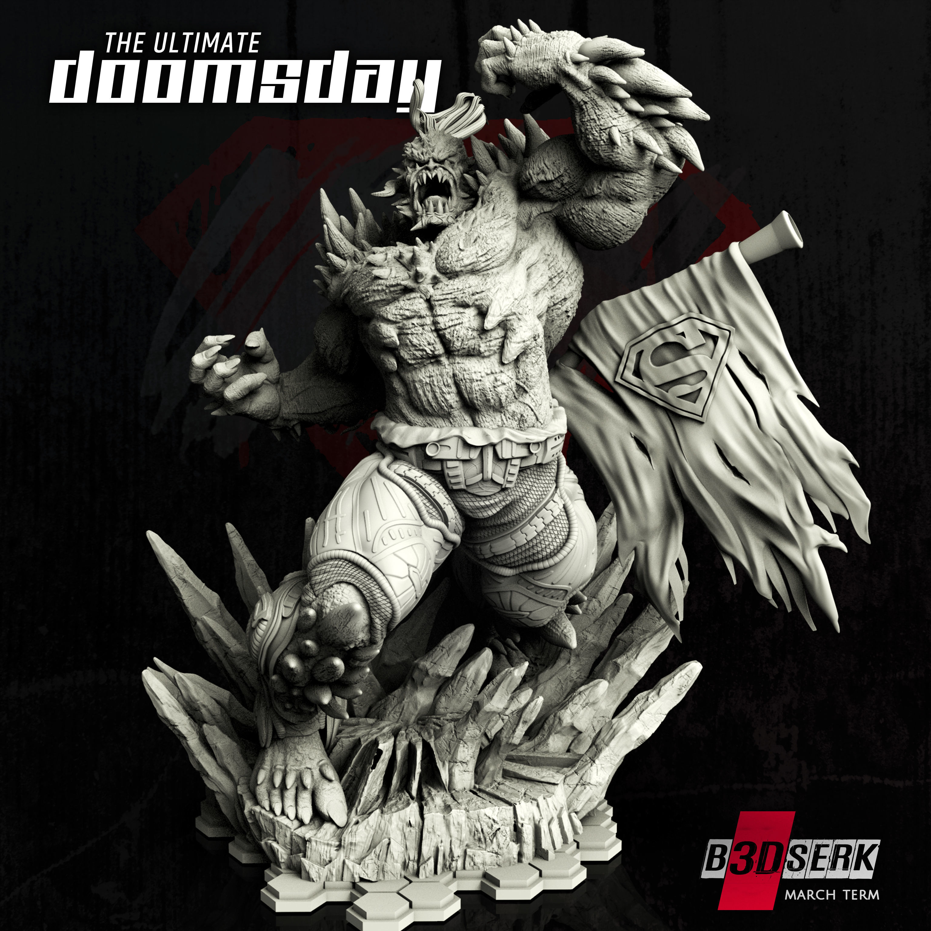 B3DSERK March Term Doomsday 3d Sculpture tested for printing 3D print model_2