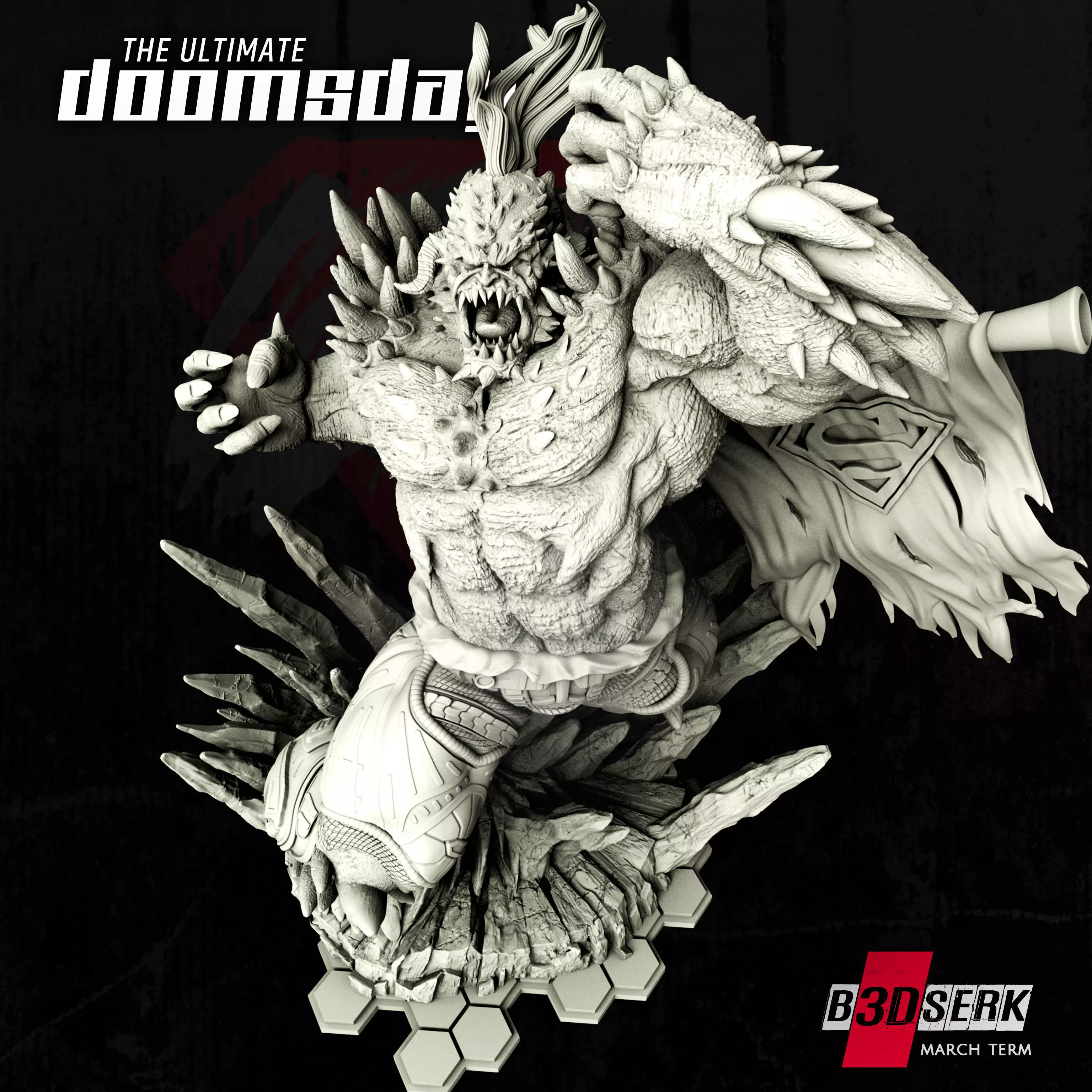 B3DSERK March Term Doomsday 3d Sculpture tested for printing 3D print model_0