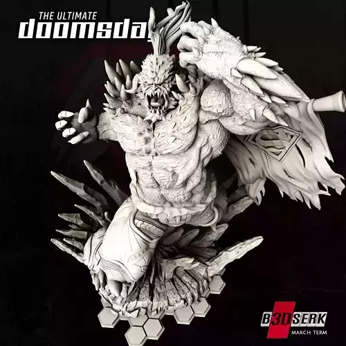 B3DSERK March Term Doomsday 3d Sculpture tested for printing