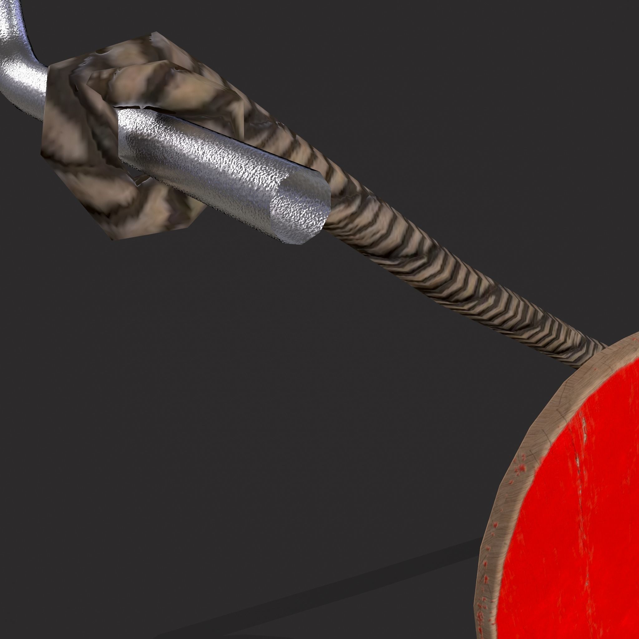 Valentines Heart Banner Wall Stand Low-poly 3D model_11