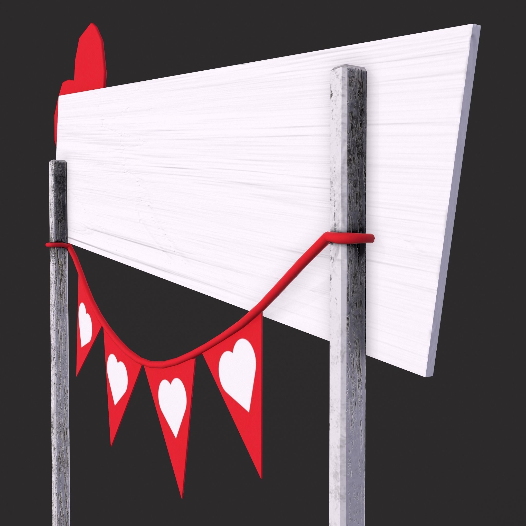 Kissing Booth Low-poly 3D model_15