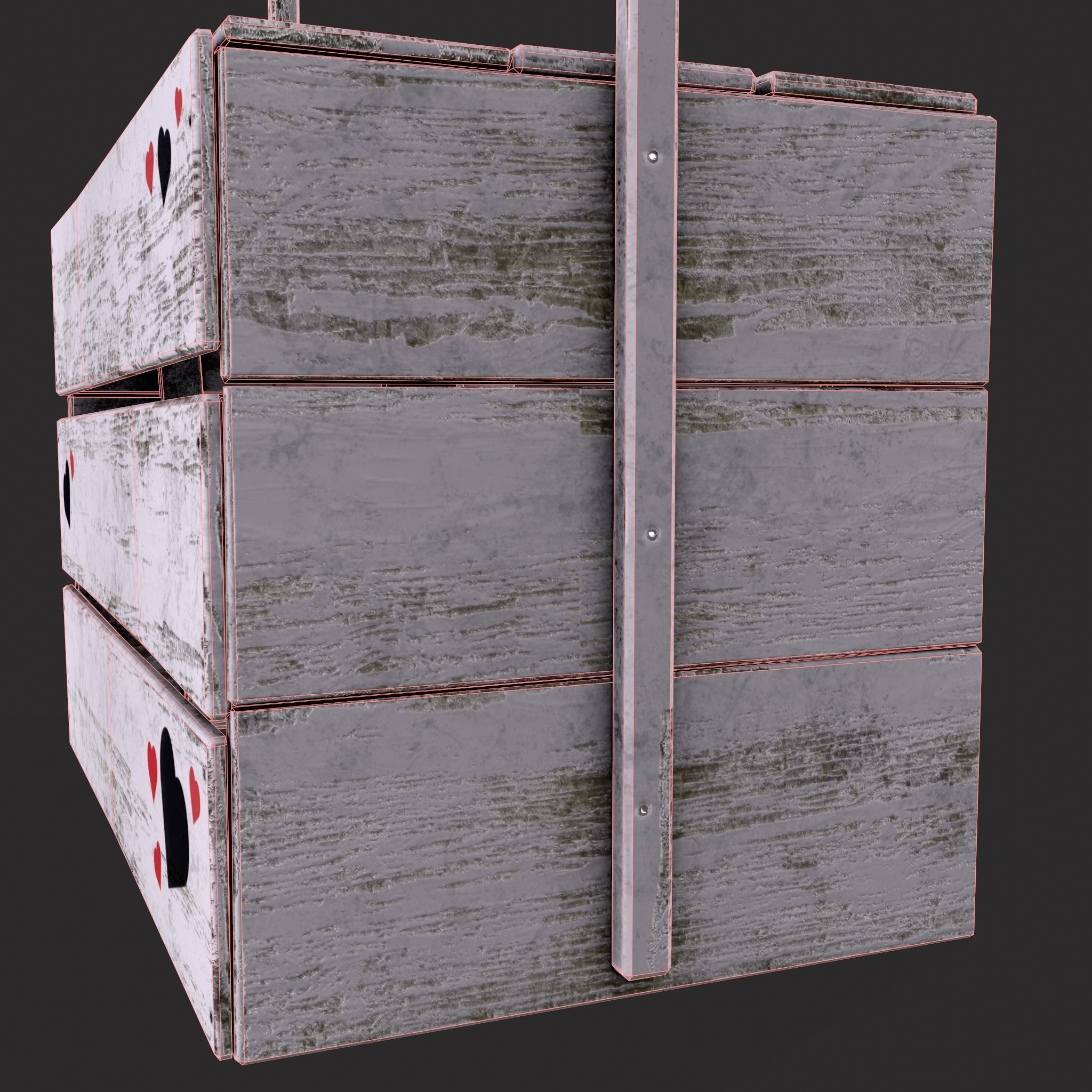 Kissing Booth Low-poly 3D model_24