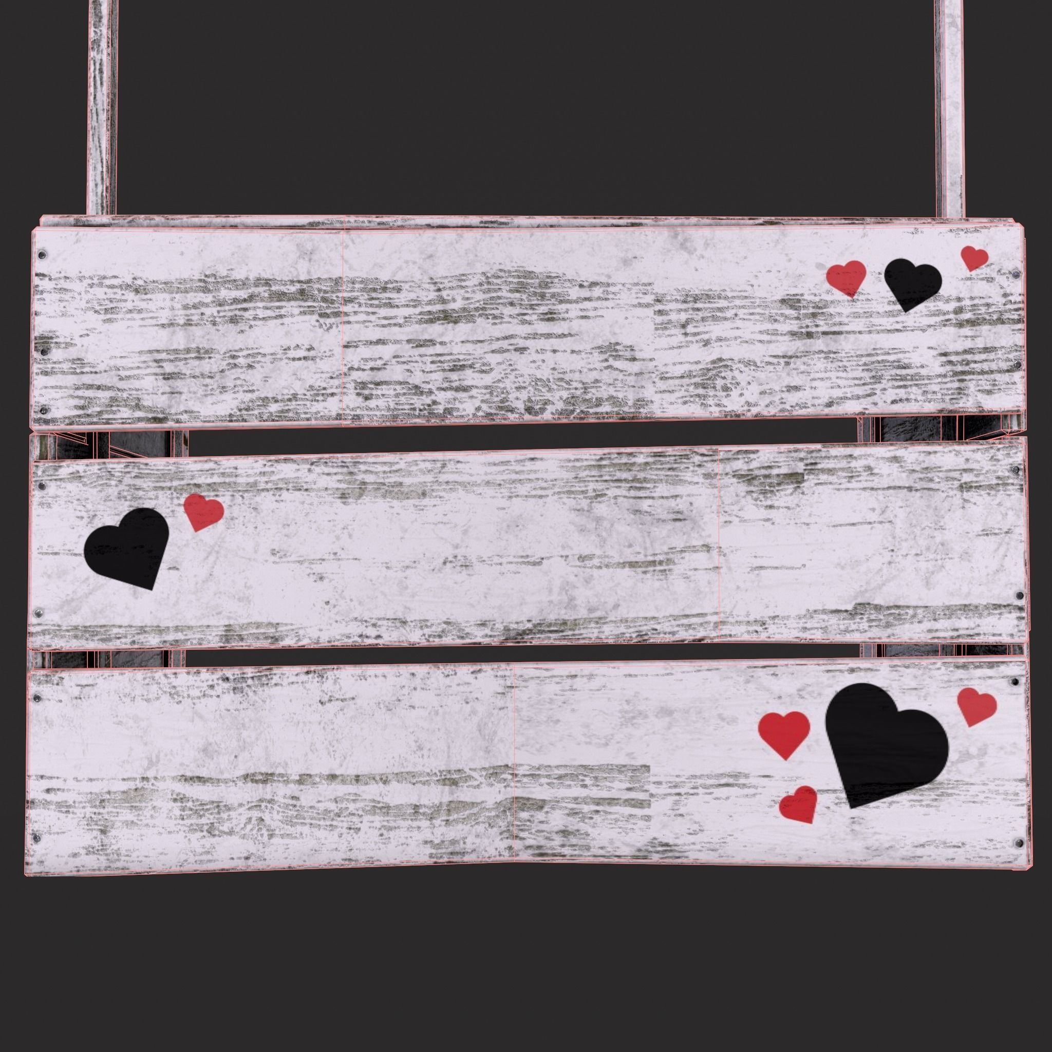 Kissing Booth Low-poly 3D model_14