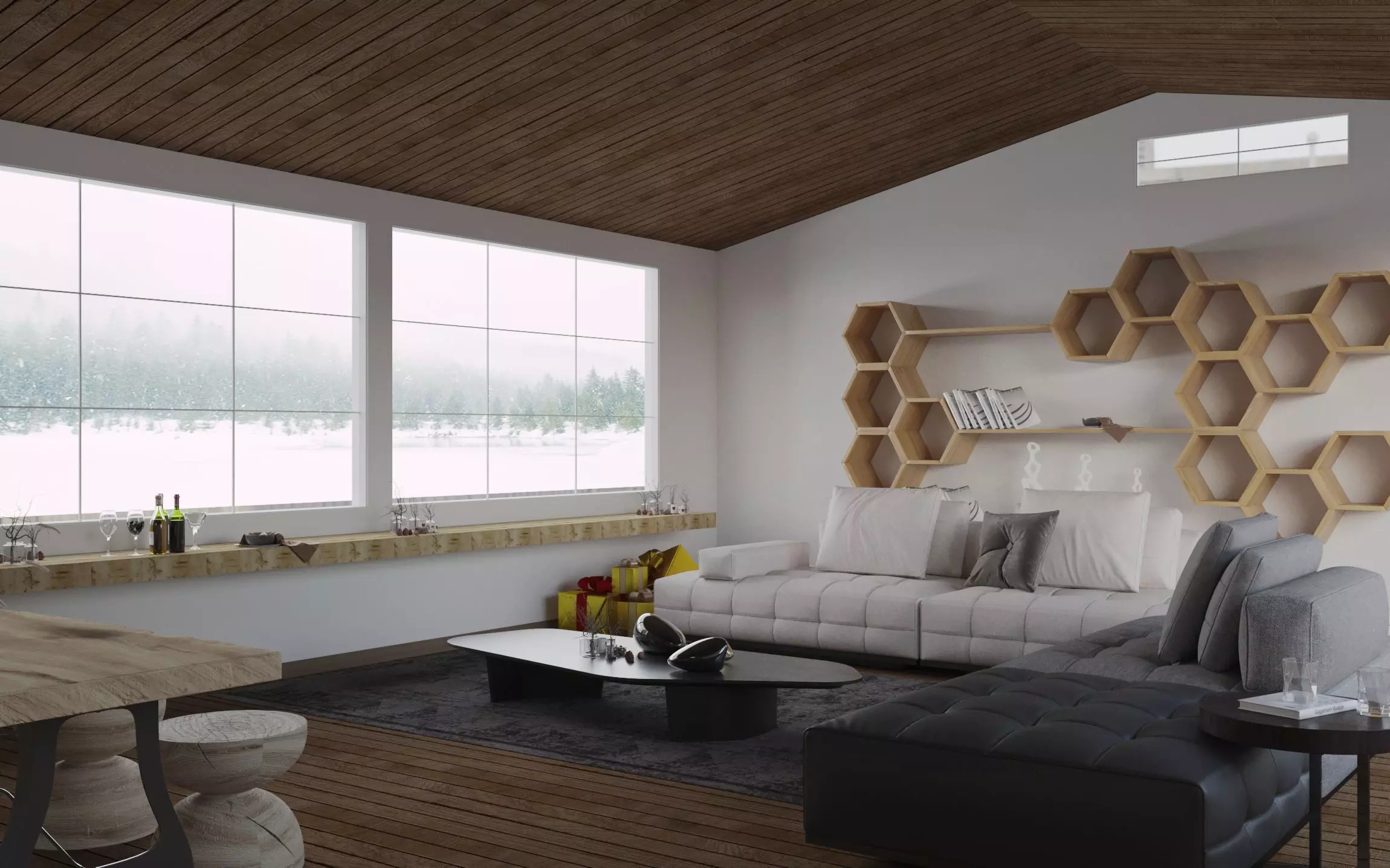 interior in a winter atmosphere 3D model_0