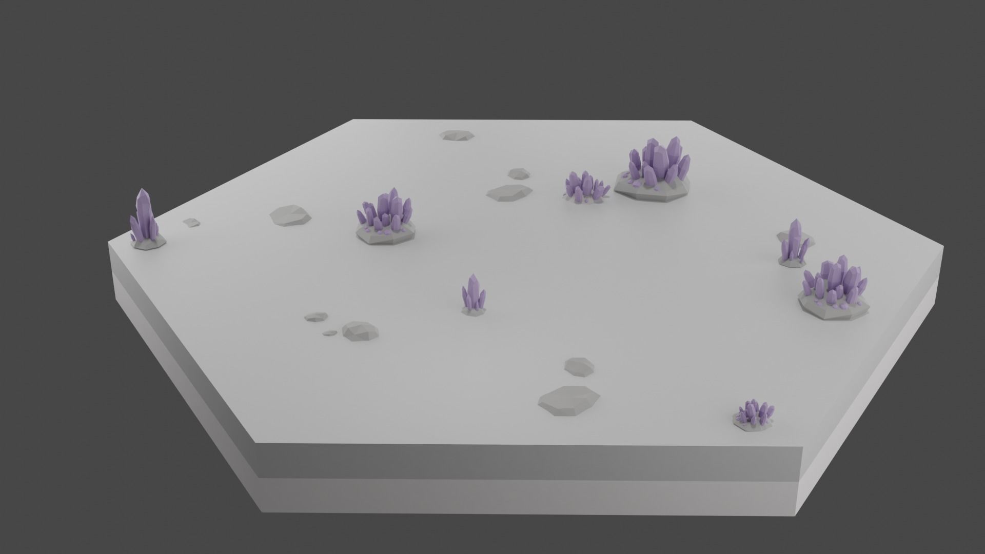 Low Poly Sci-Fi Tiles Lunar Zones Low-poly 3D model_17