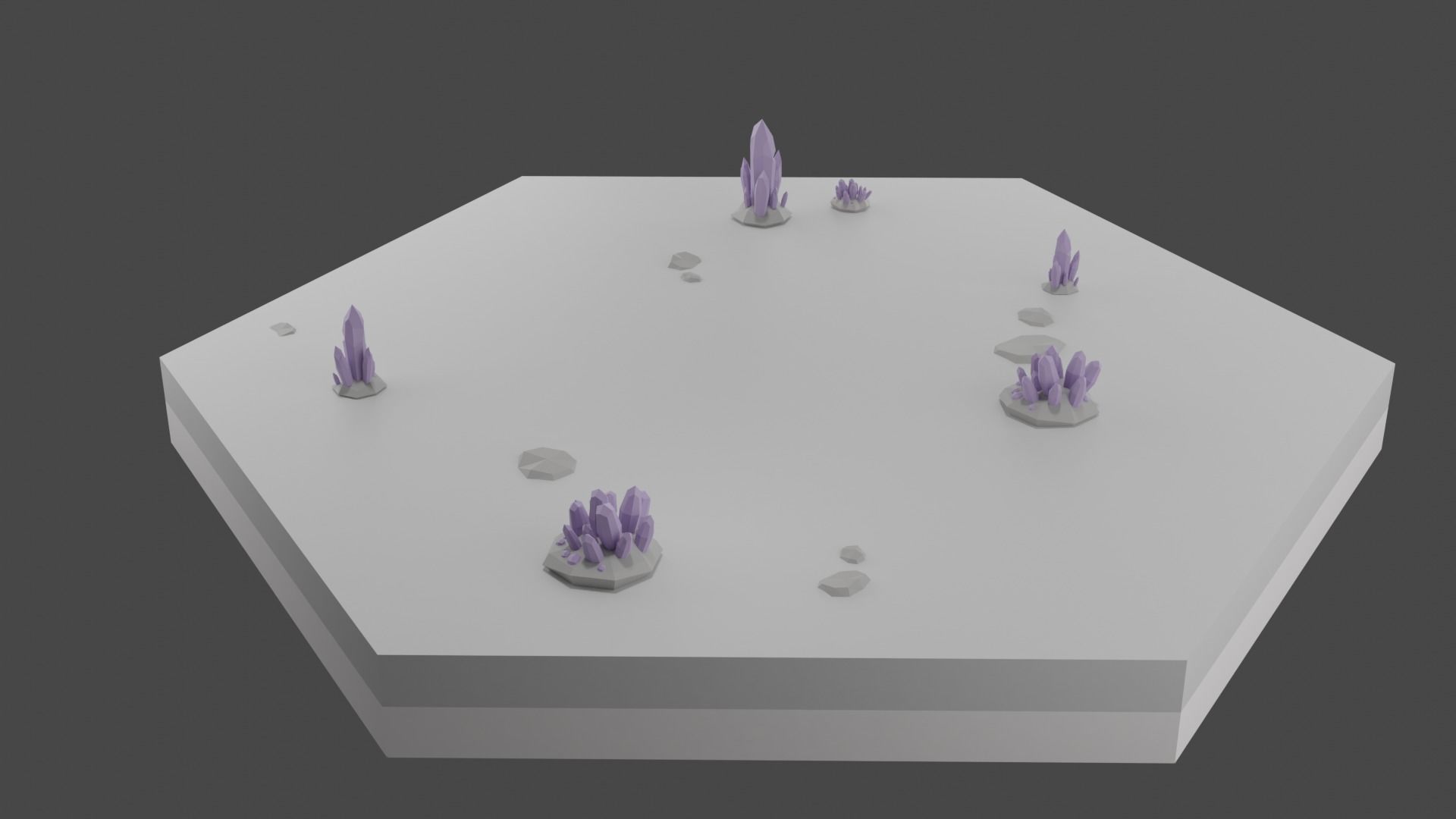 Low Poly Sci-Fi Tiles Lunar Zones Low-poly 3D model_18