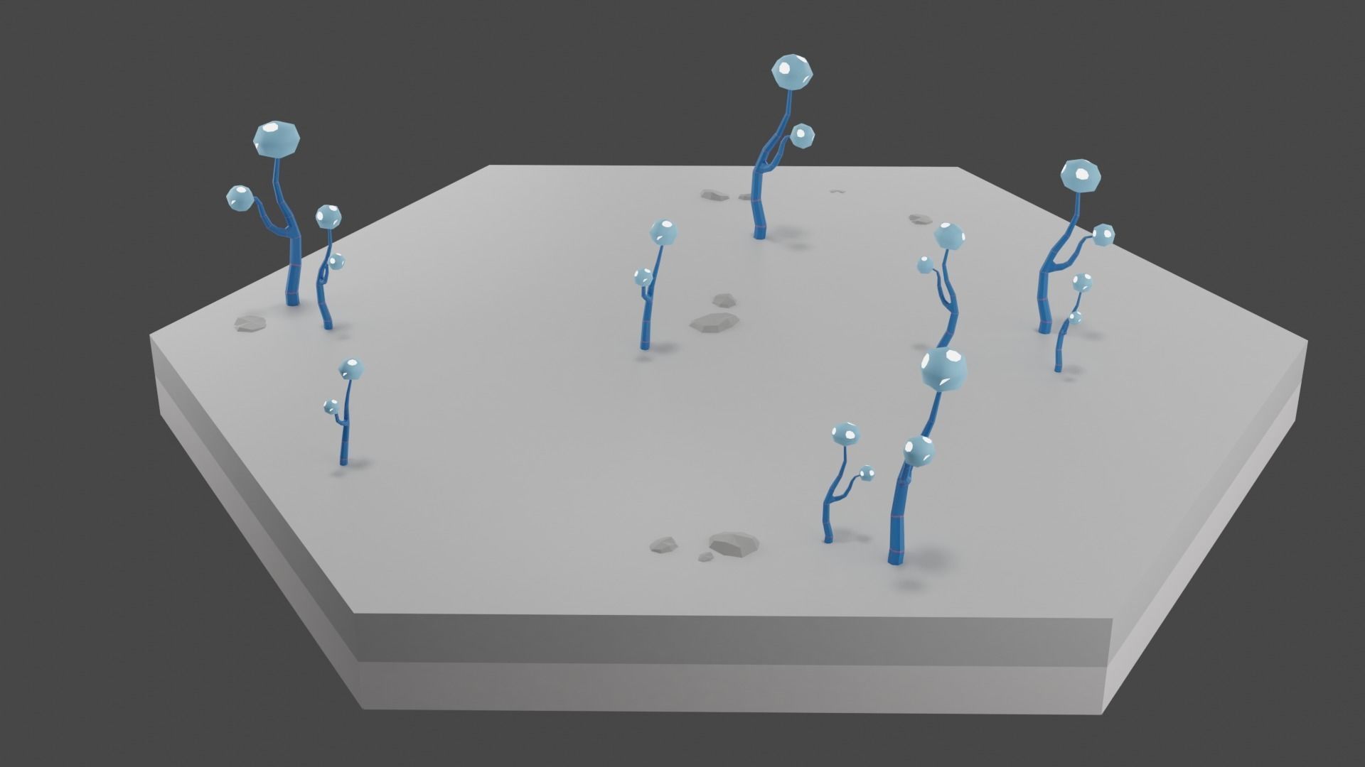 Low Poly Sci-Fi Tiles Lunar Zones Low-poly 3D model_21