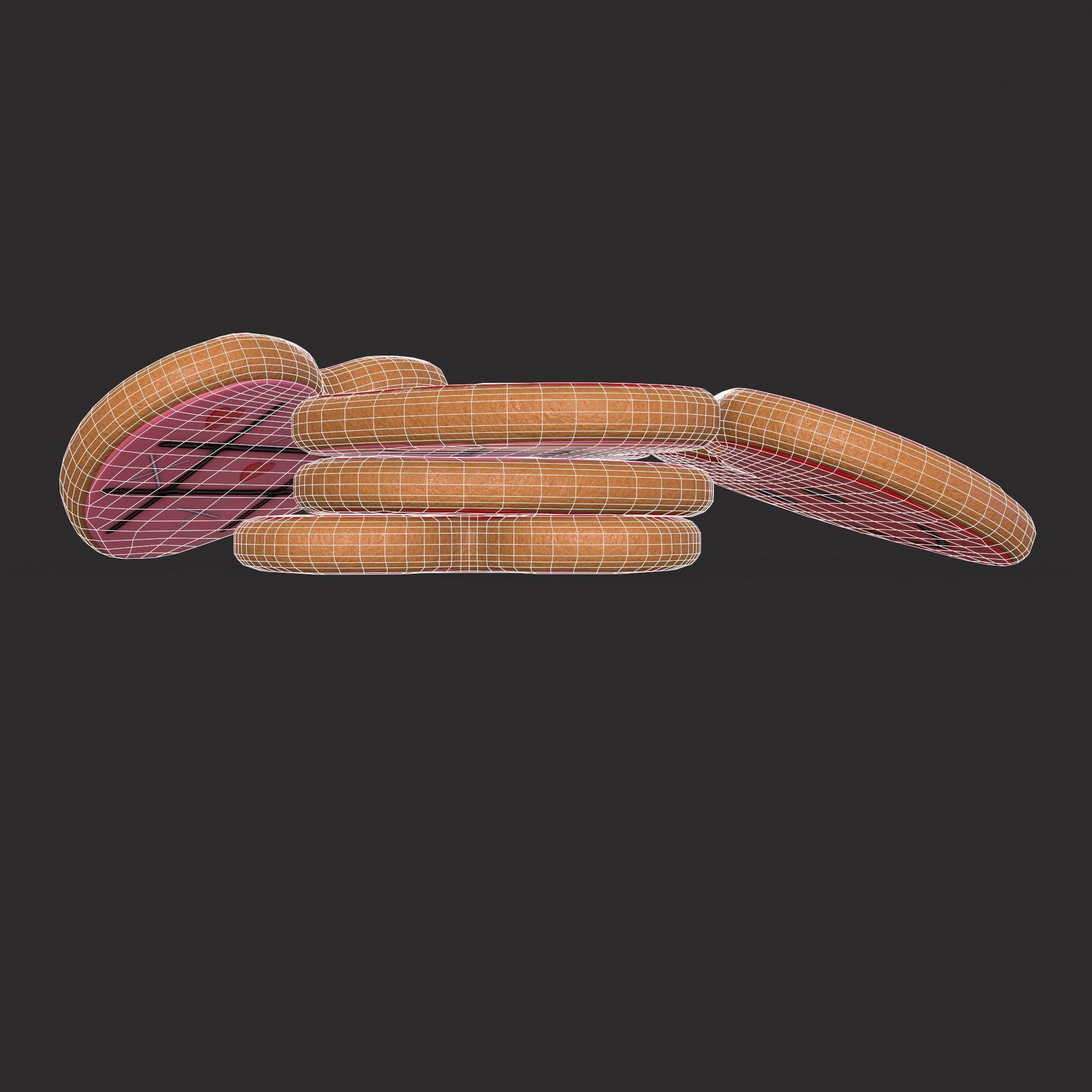 Valentines XOXO Cookie Low-poly 3D model_22