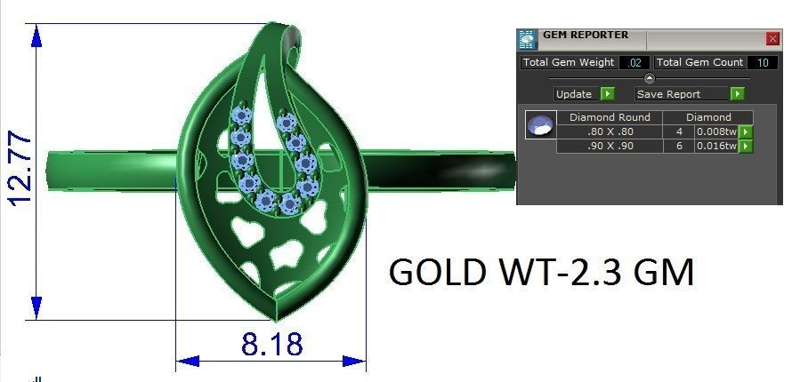  Ring Earrings Pendant combo - 043 3D print model_19