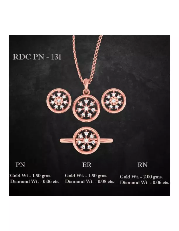 Ring Earrings Pendant combo - 131 3D print model