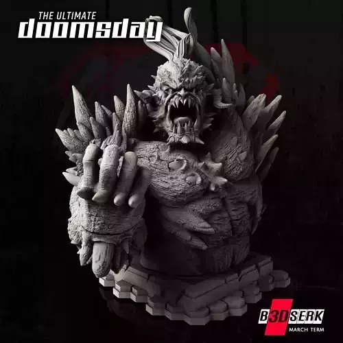 B3DSERK Doomsday 3d Bust tested and ready for printing