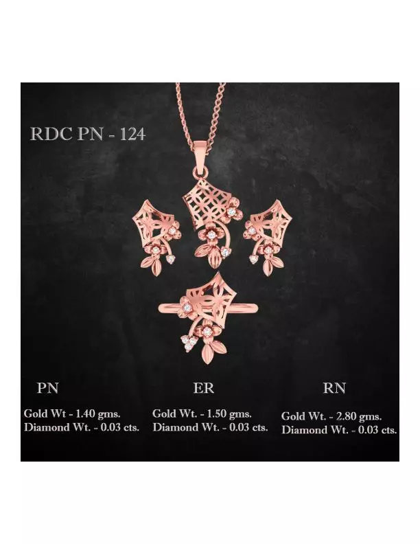 Ring Earrings Pendant combo - 124 3D print model