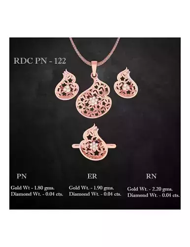 Ring Earrings Pendant combo - 122