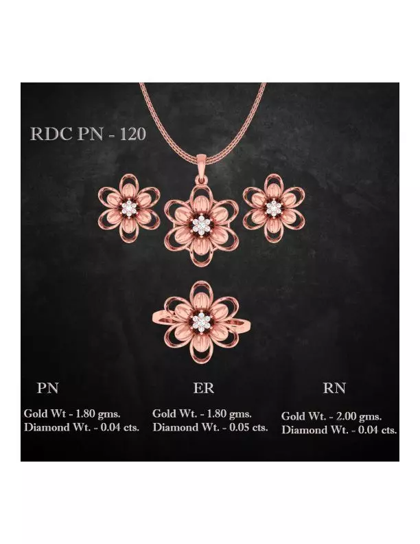Ring Earrings Pendant combo - 120 3D print model