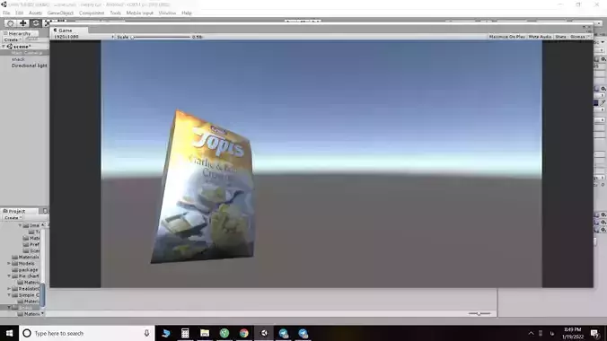 Snack computer screen showing cereal box