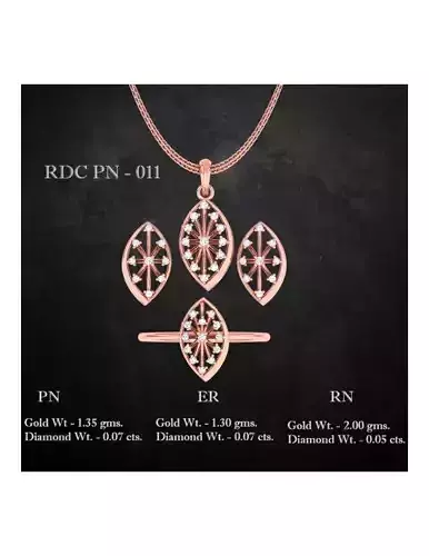 Ring Earrings Pendant combo - 011