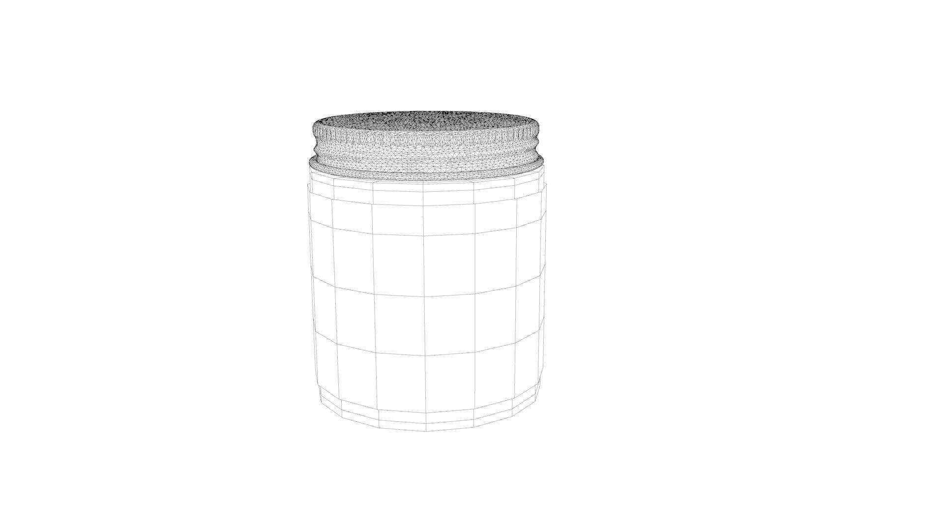 Cream Jar 3D model_6