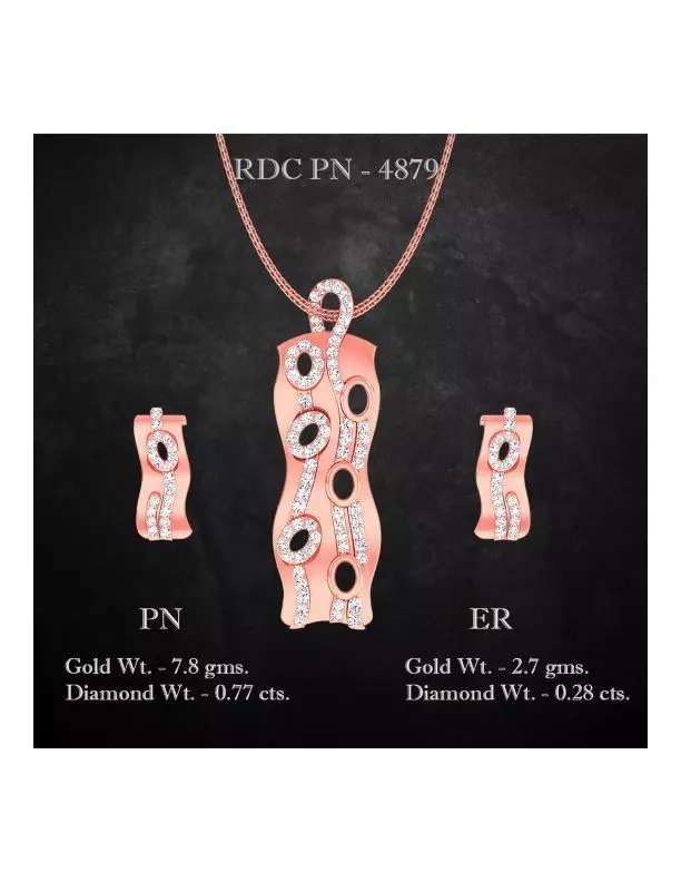 Pendant Earrings combo - 4879 3D print model