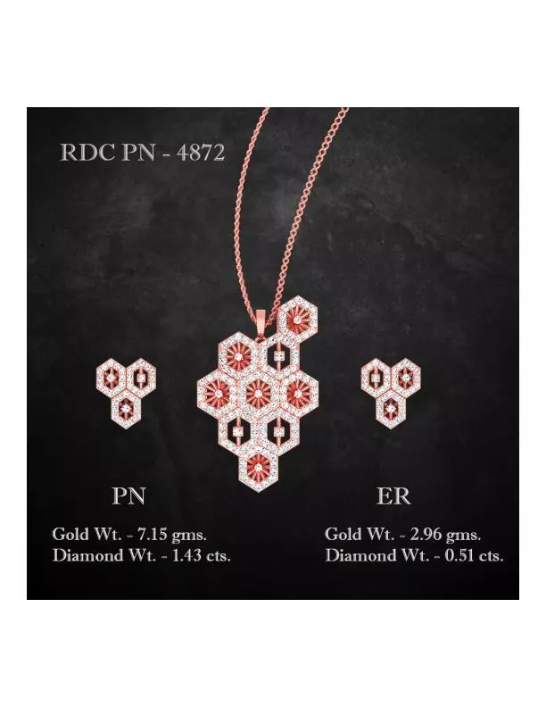 Pendant Earrings combo - 4872 3D print model