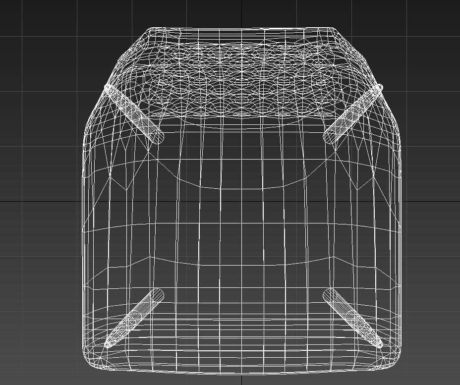 Leather basted back chair 3D model_17