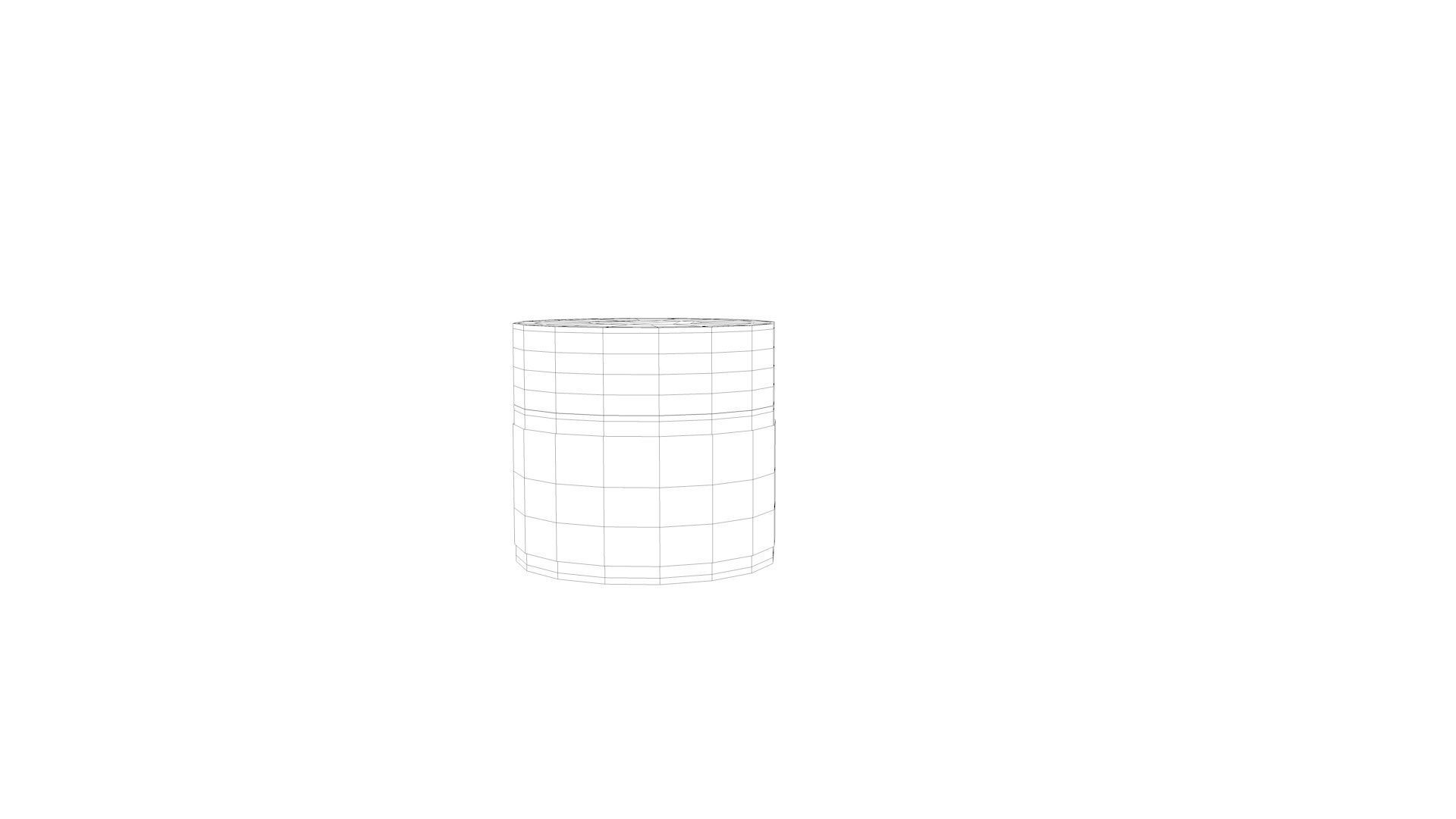 Flat cosmetic jar 3D model_6