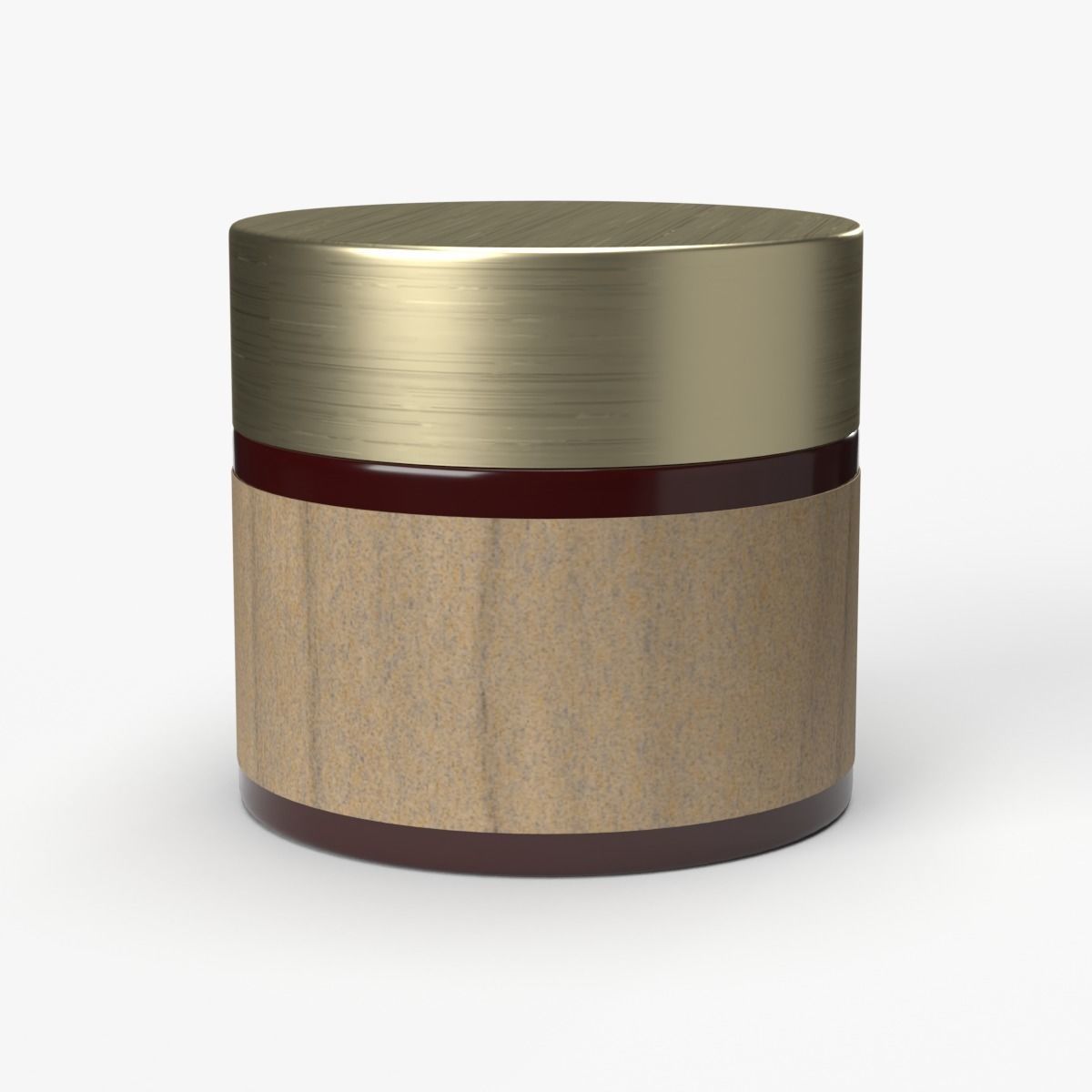 Flat cosmetic jar 3D model_5