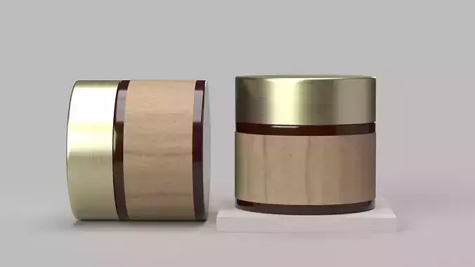 Flat cosmetic jar