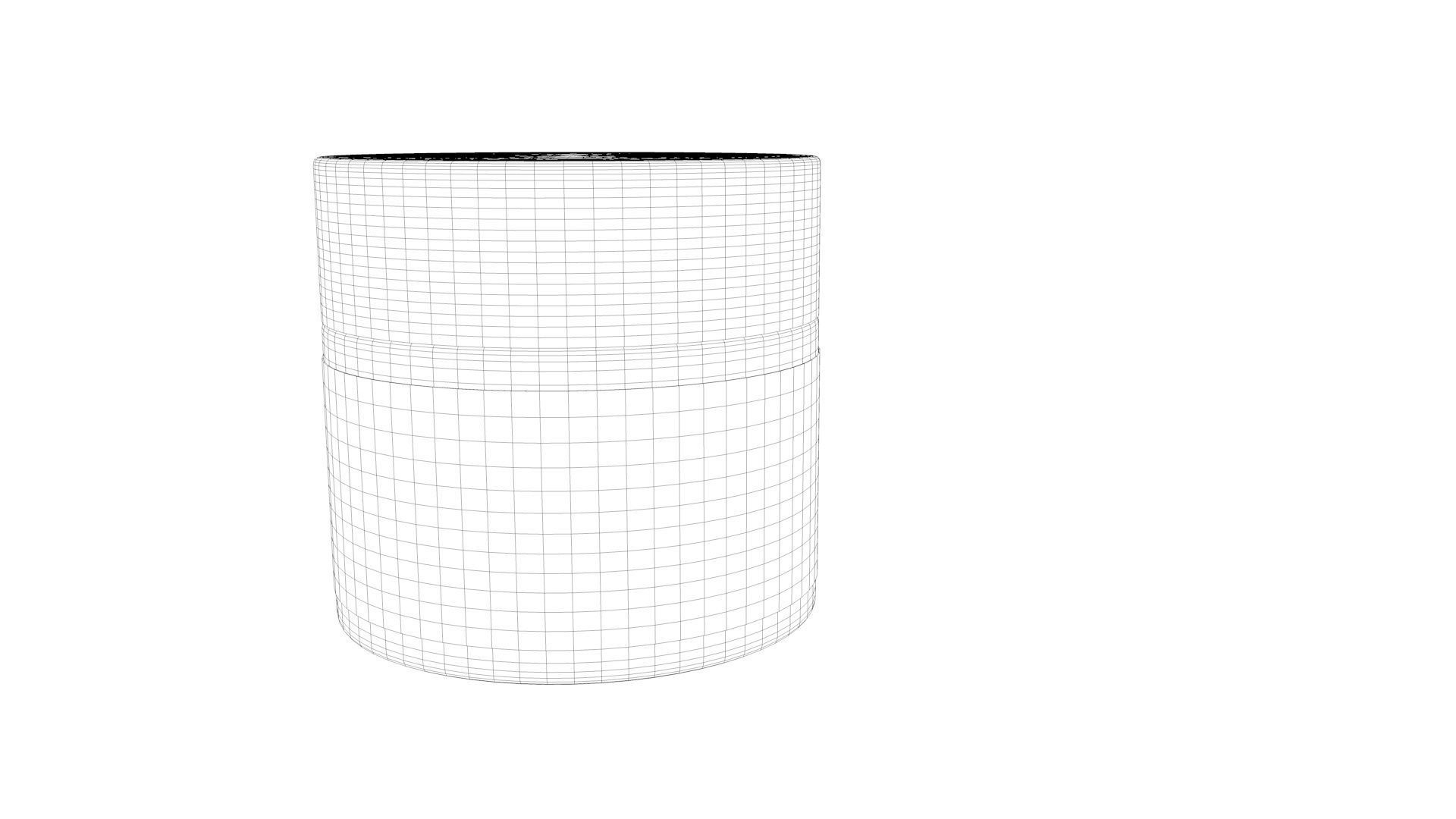 Flat cosmetic jar 3D model_7