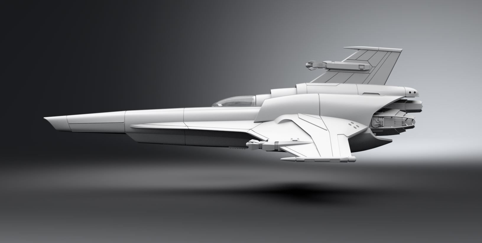 Colonial Viper MkVIIE Scale model 3D print model_1