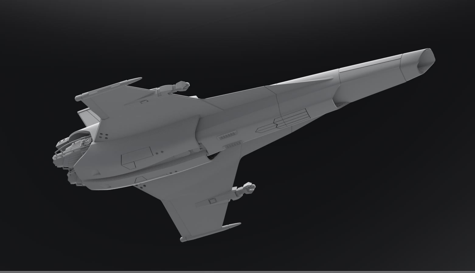 Colonial Viper MkVIIE Scale model 3D print model_5