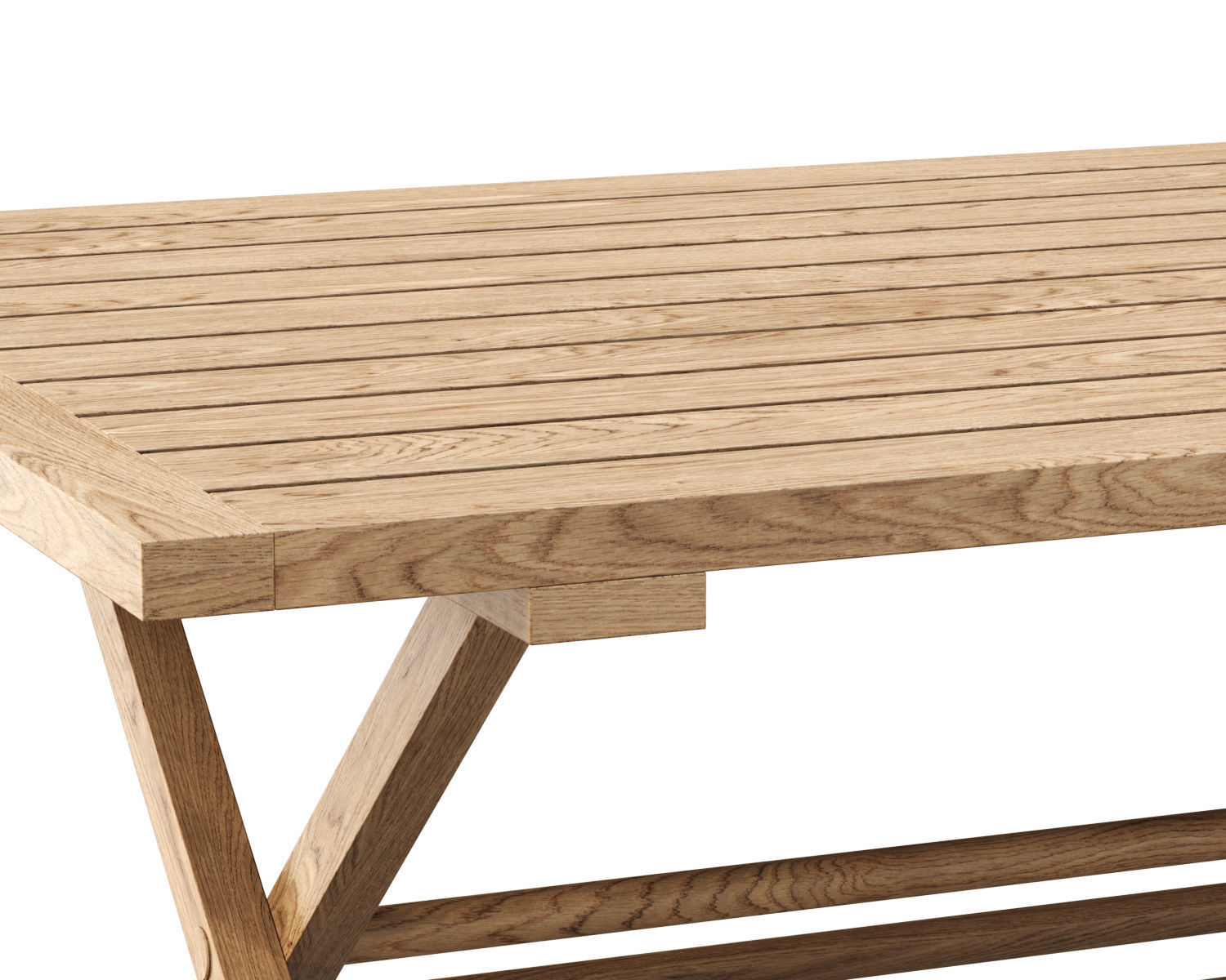 Alesso wooden dining table  3D model_2
