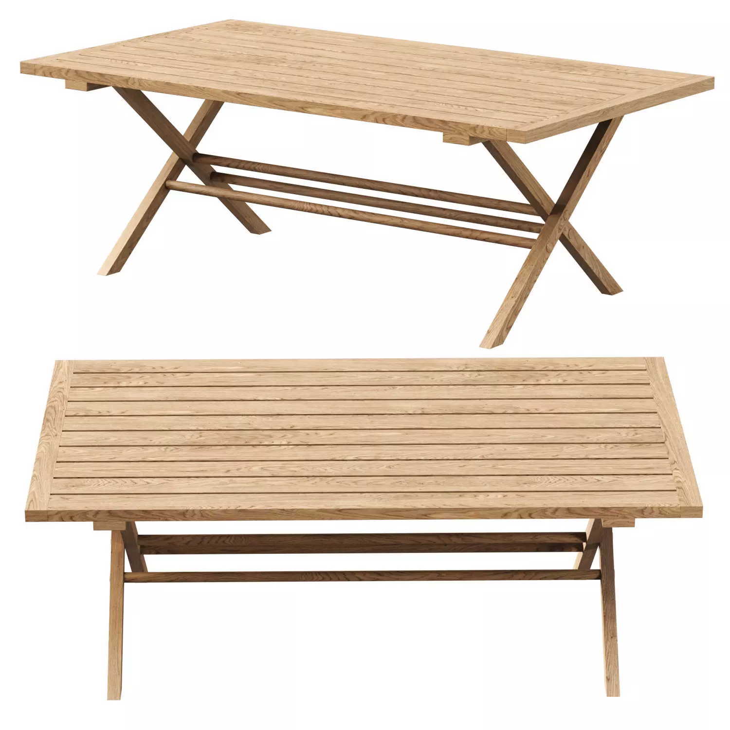 Alesso wooden dining table  3D model_0