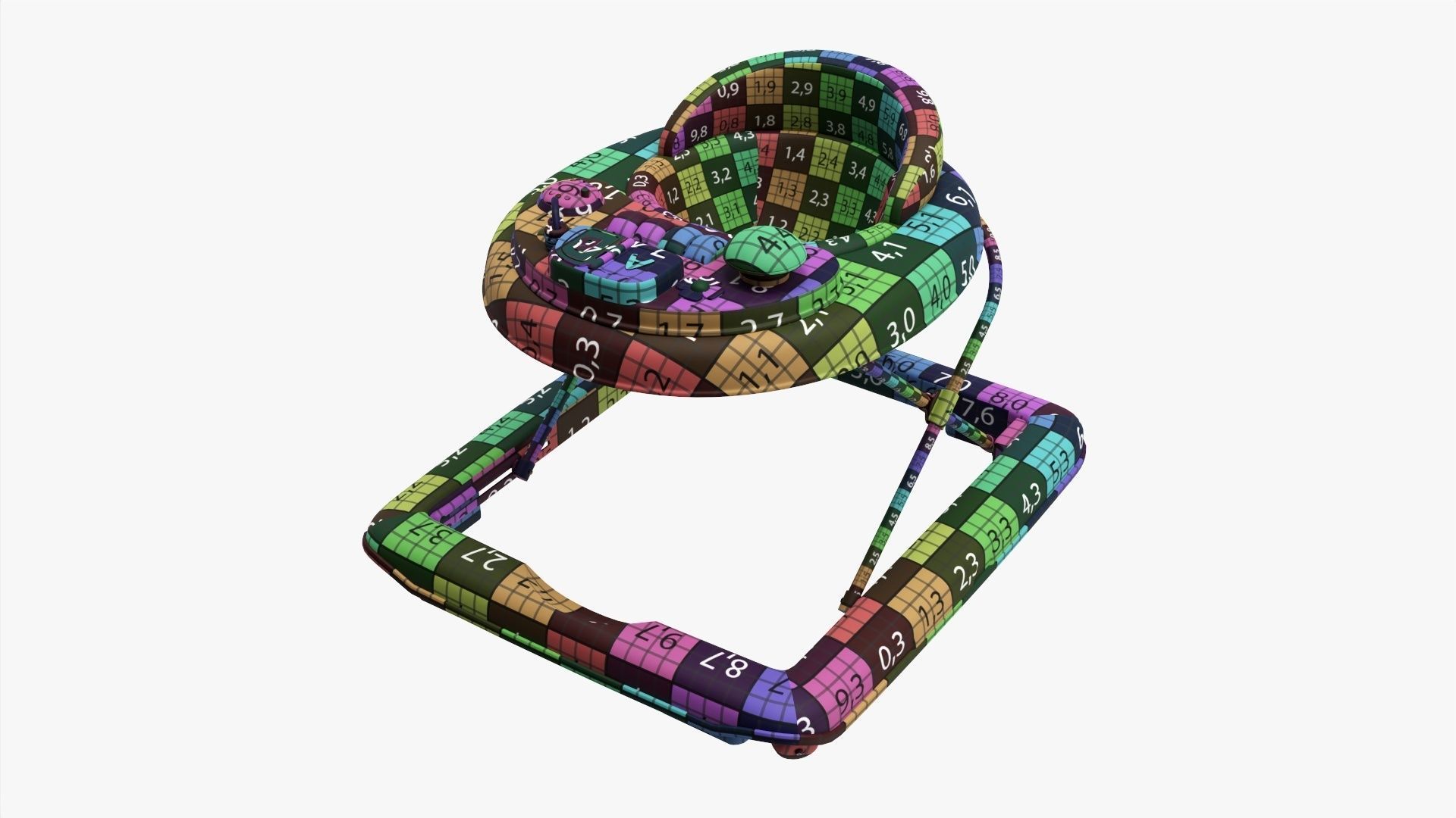 Go round baby walker 3D model_16