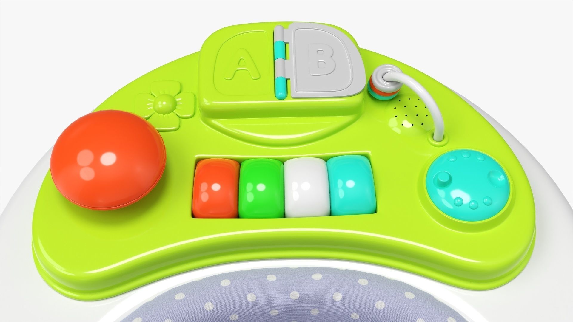 Go round baby walker 3D model_3