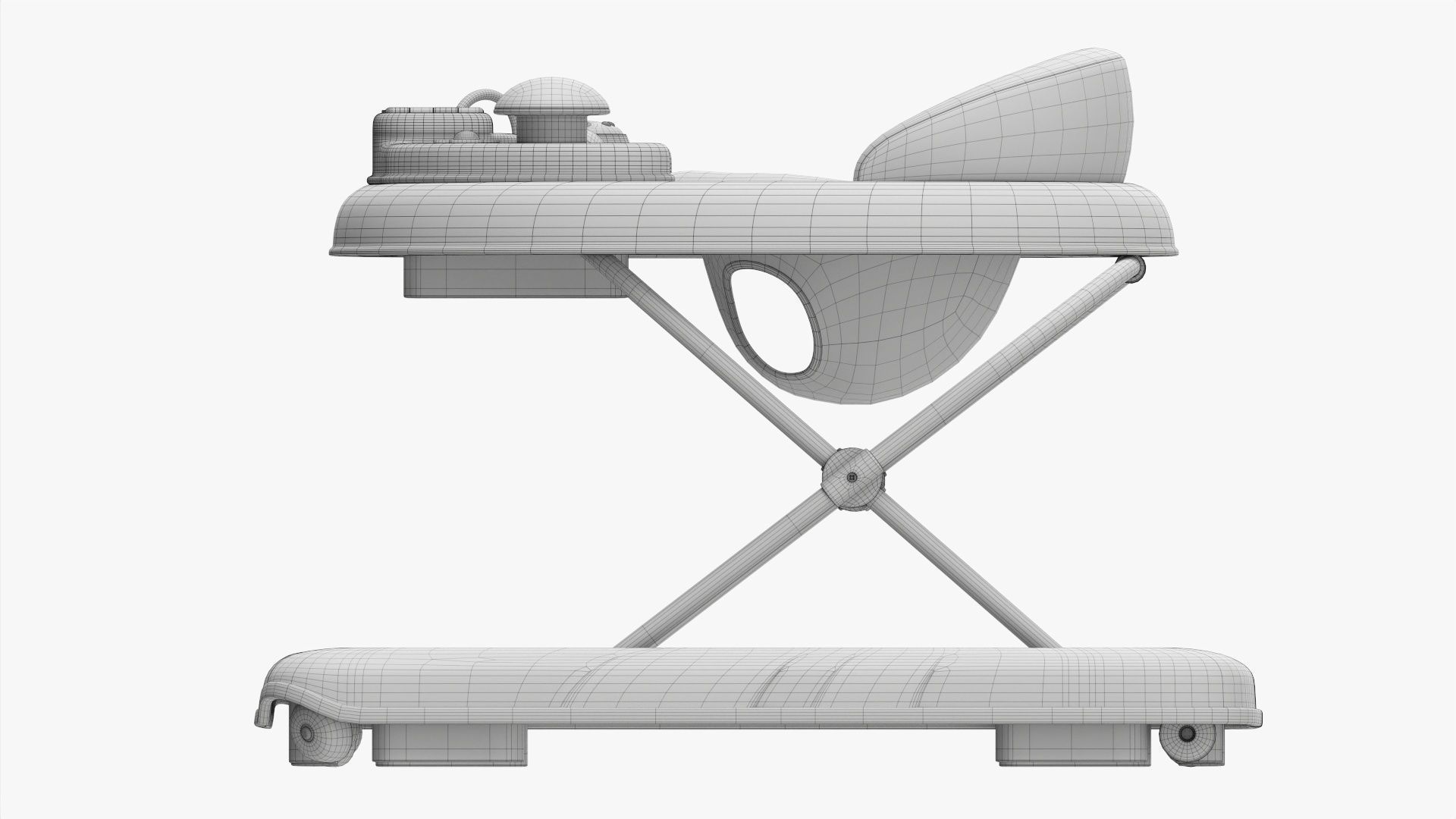 Go round baby walker 3D model_14