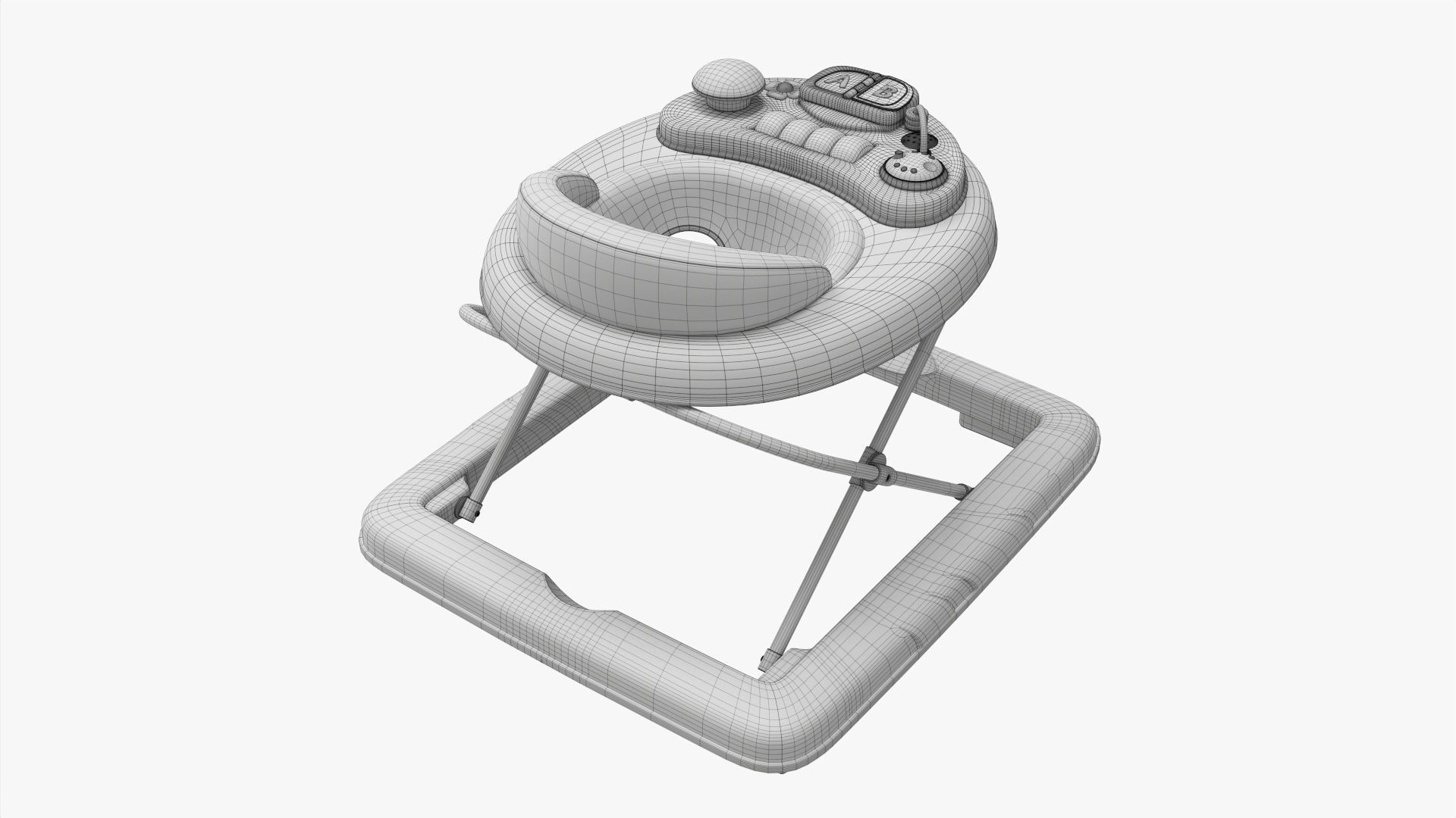Go round baby walker 3D model_9