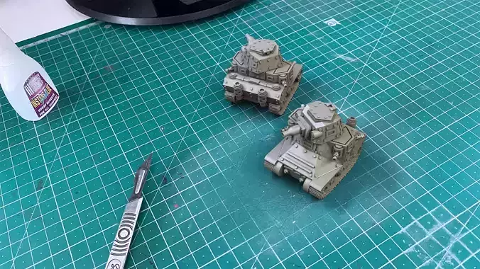 WW2 American M2 Medium Grot Tank  3D print model