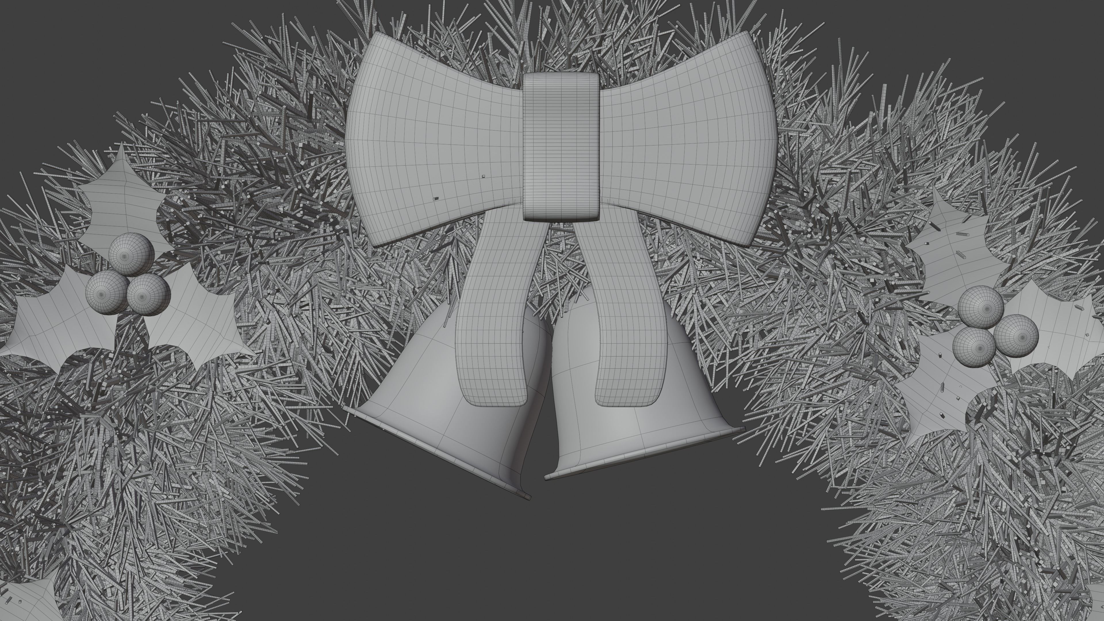 Christmas wreath 3D model_8