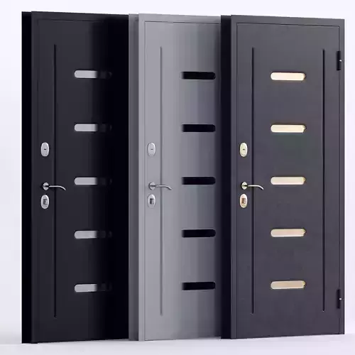 Entry door 1 with 3 materials