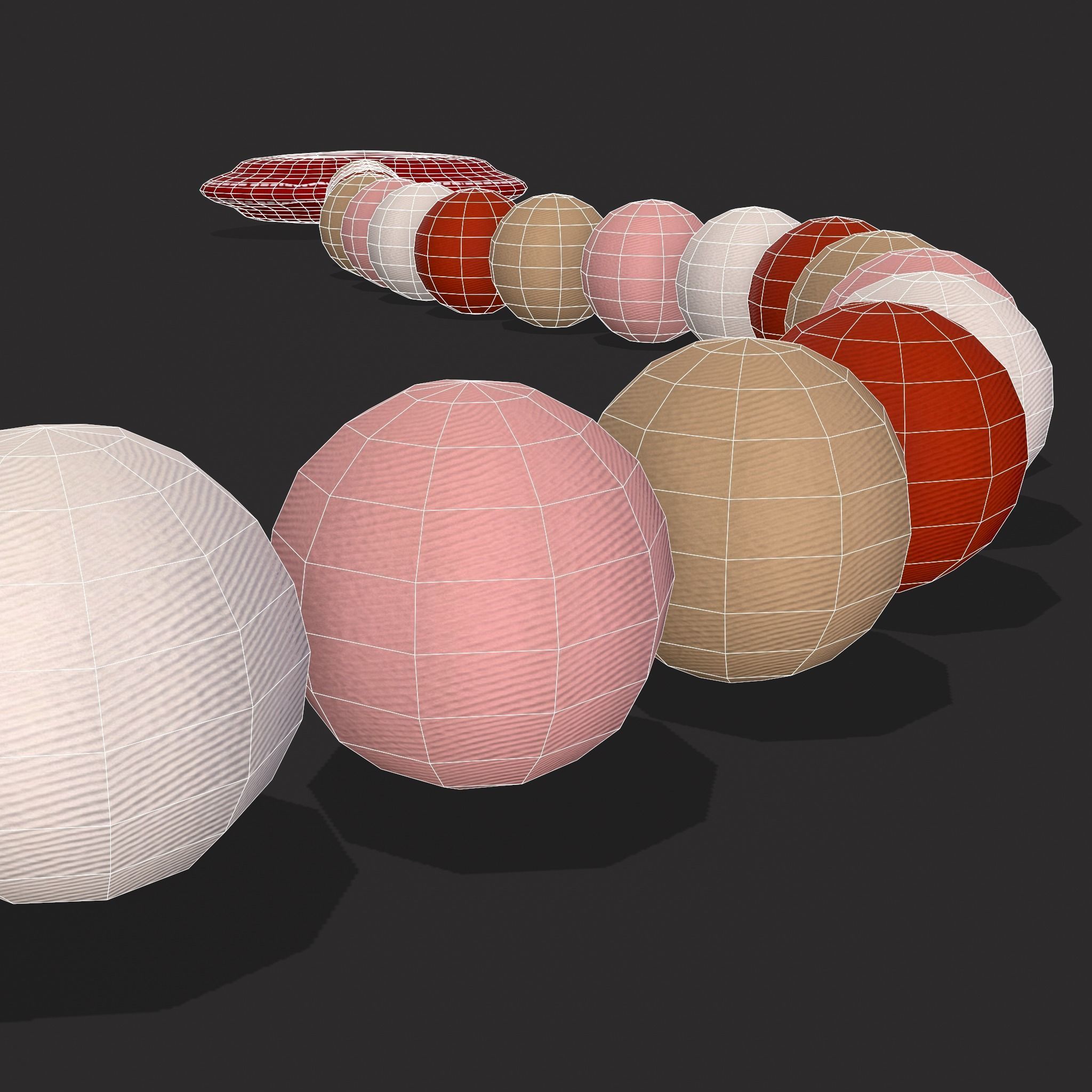 Valentines Heart Trinket and Cookies 3D Model Collection_45