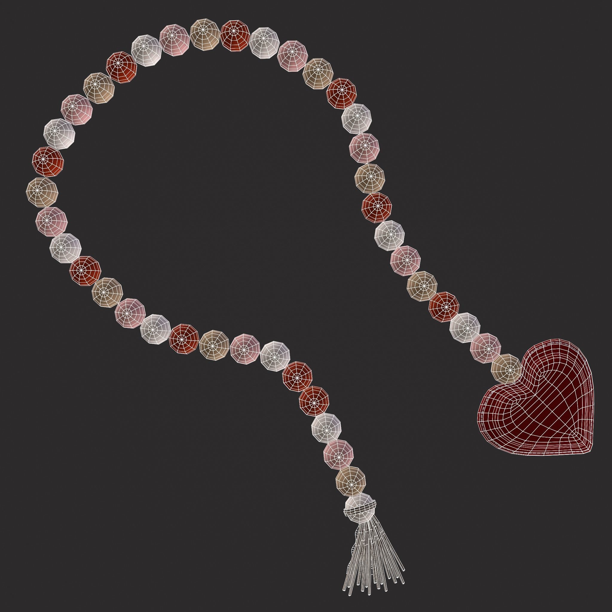 Valentines Heart Trinket and Cookies 3D Model Collection_33