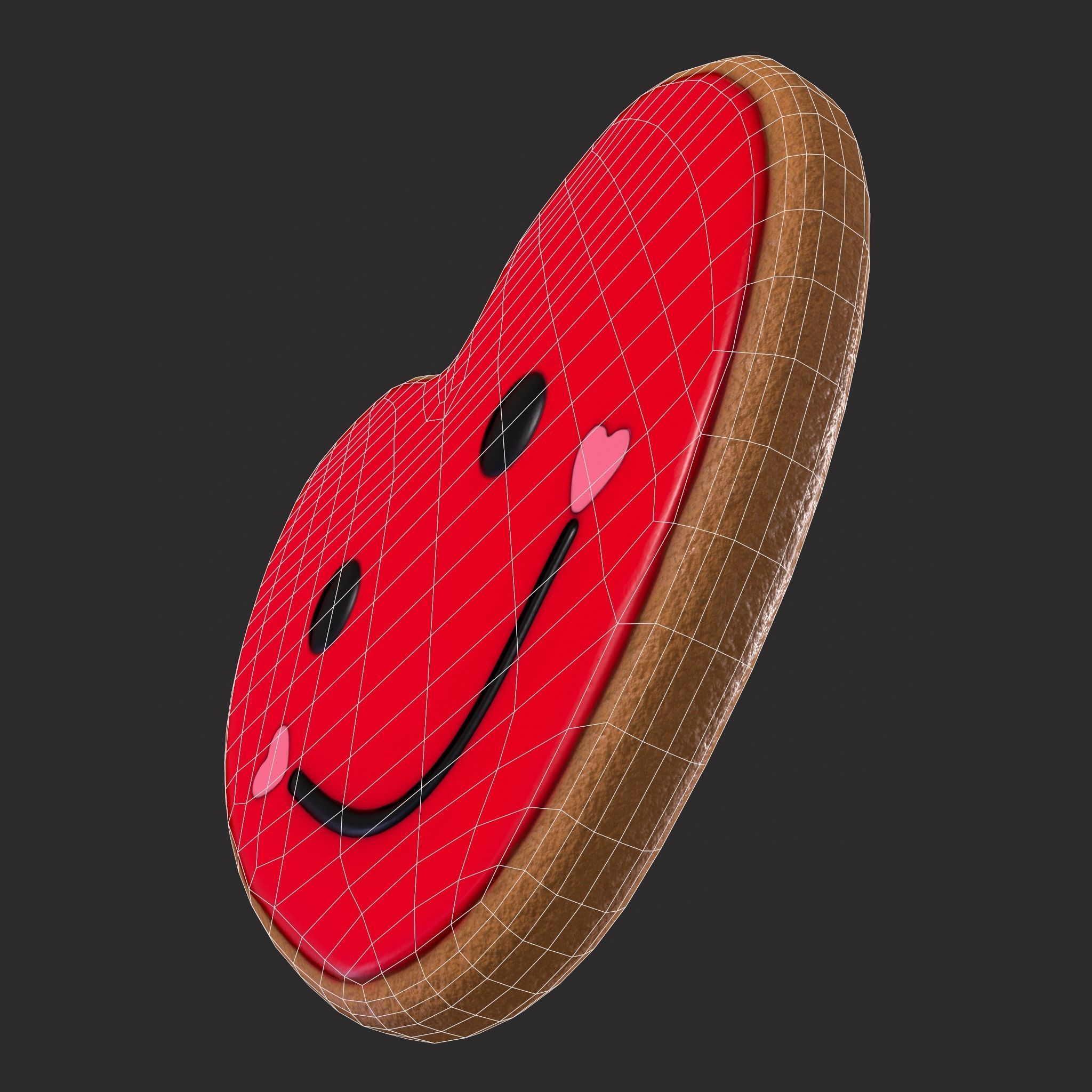 Valentines Heart Trinket and Cookies 3D Model Collection_17