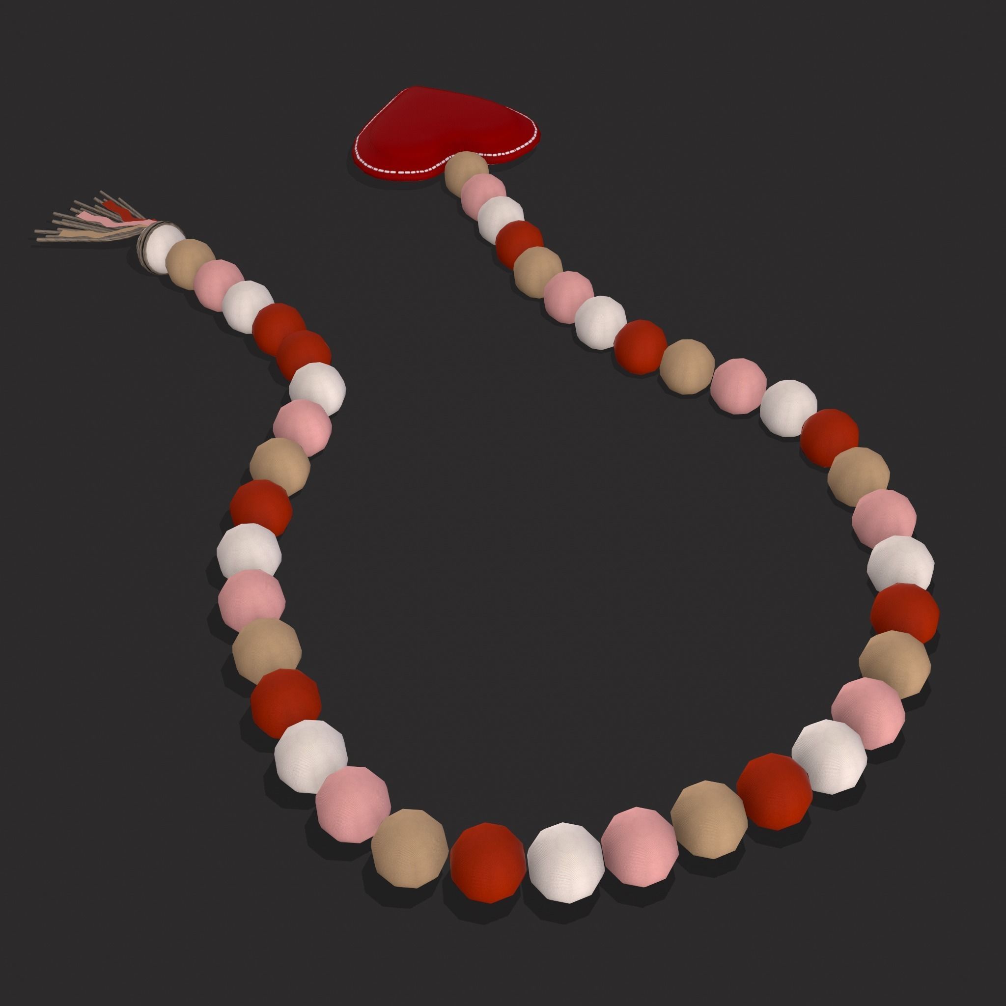 Valentines Heart Trinket and Cookies 3D Model Collection_36