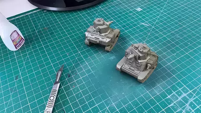 WW2 American M3 Scout Grot Tank  3D print model