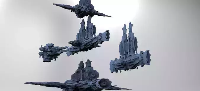 Sci-Fi Droid Prowler Ship Base Kit bash 5