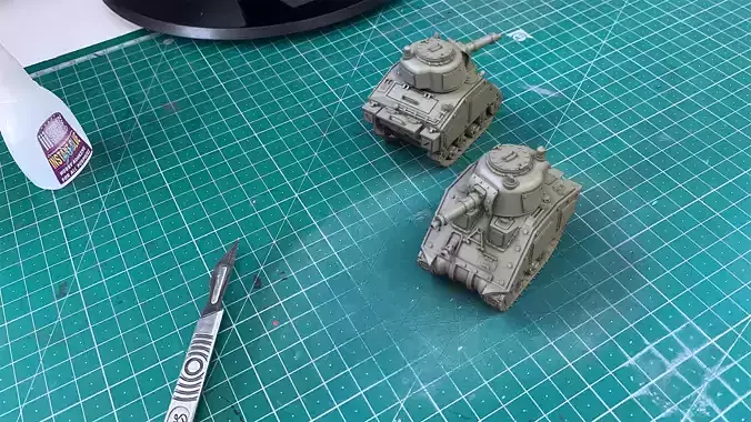 WW2 American M4 Sherman Medium Grot Tank  3D print model