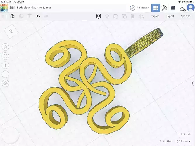 Curvy wavy quads stl file